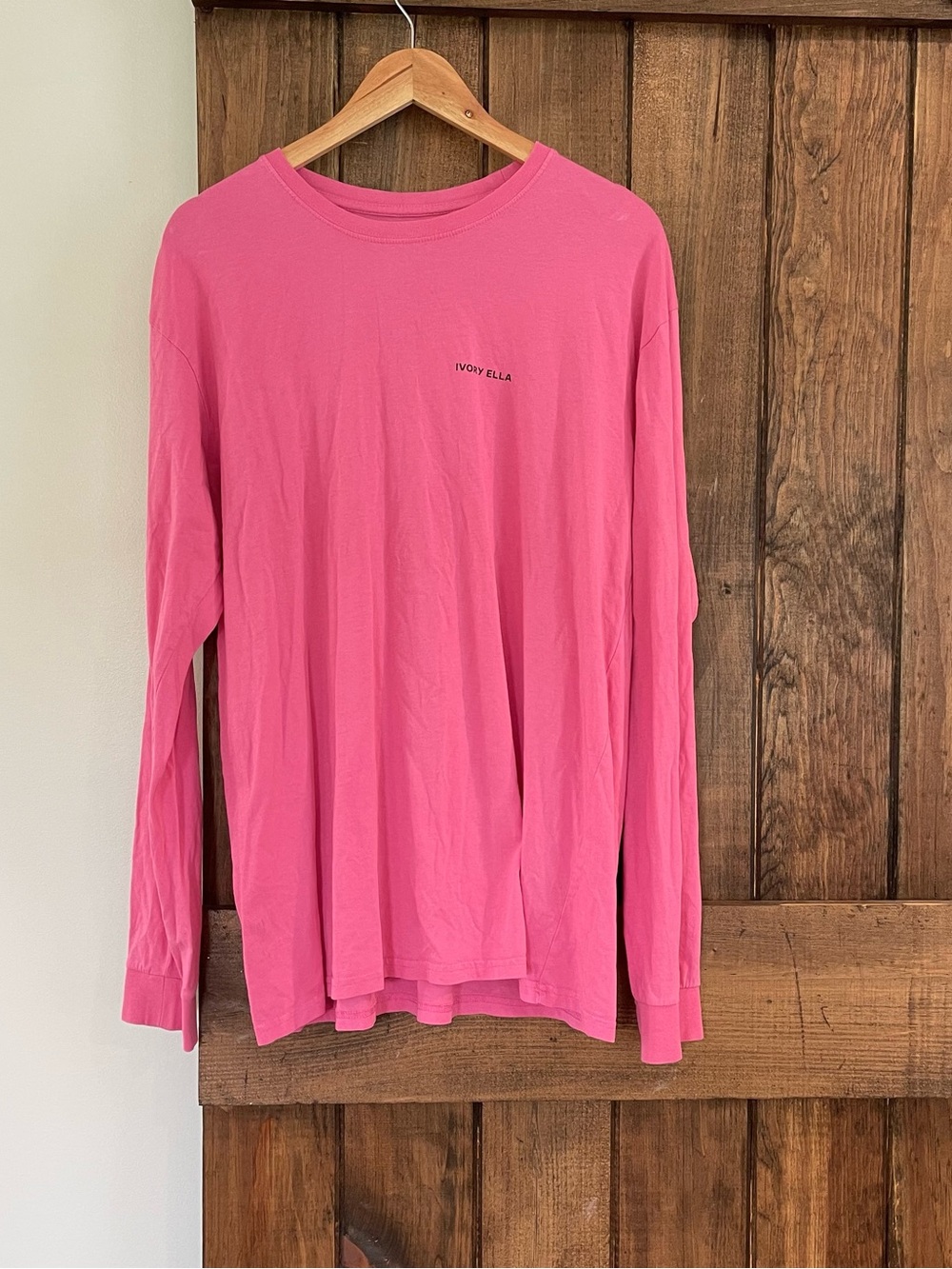 Ivory Ella Pink Tie Dye Elephant Long Sleeve Shirt Oversized Medium